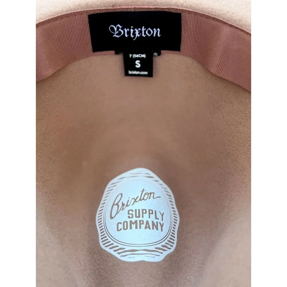 Brixton Supply Company Piper Blush Wool Floppy Felt Panama Hat SZ S (7 = 56 CM) - Picture 3 of 12